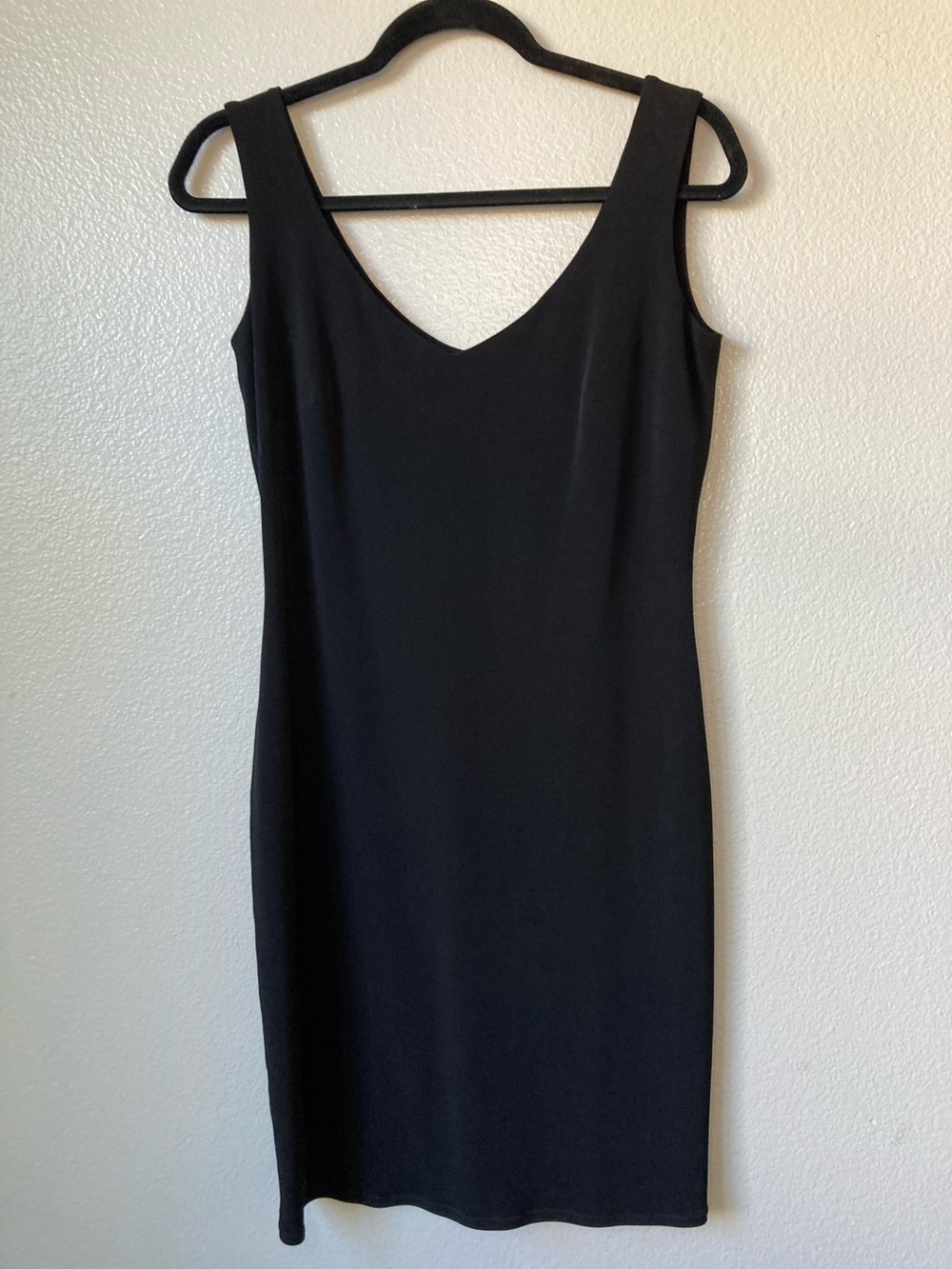 Eva Varro LBD Sleeveless Stretch Jersey Travel Dress Capsule wardrobe Office S